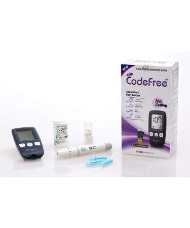 Blood glucose meter set CodeFree mg/dl incl. blood glucose test strips + blood lancets - Buy Online on GoSupps.com