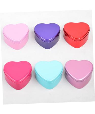 Healeved 15pcs Box Boxes Metal Tin Container Portable Fashion Candy Case Candy Box Heart-shaped Jar 9*9*4.5cm Pink - Buy Online on GoSupps.com
