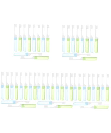 GLEAVI 50pcs Portable Toothbrush Cleaning Brush Soft Brush Wire Small Toothbrush Travel Disposable