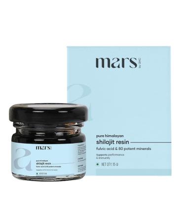 Mars Himalayan Organic Shilajit Resin | Natural Resin Sourced from The Himalayas | Supports Vitality, Energy & Overall Wellness | 15g | Pack of 1
