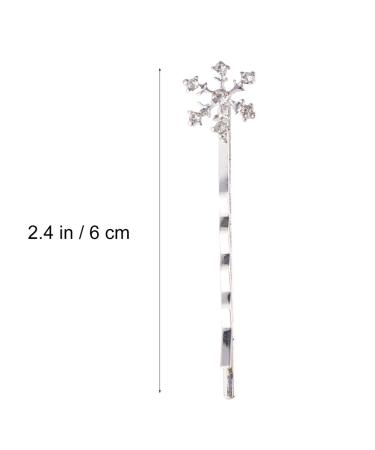 Minkissy Snowflake Hair Clips - 6 Christmas Crystal Hairpins for Winter Styling (White) | International Shipping Available - Buy Online on GoSupps.com