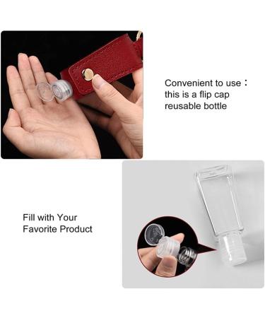 BSTCAR 30ml Liquids Squeeze Bottle with Leather Keychain Holder 5 Pack Leakproof Refillable Keychain Empty Mini Plastic Bottles Portable Lotion Container for Hand Sanitizer Essential Oil - Buy Online on GoSupps.com