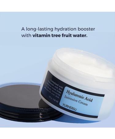 Hyaluronic acid facial cream moisturizing care with vitamins C E & B3 soothing antiaging cream for dry and sensitive skin 100 ml fast absorption only for Austria Luxembourg - Buy Online on GoSupps.com