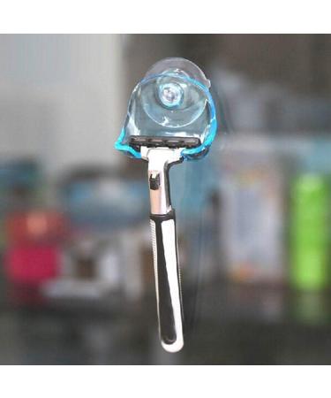 Rongweiwang Suction Razor Holder - 2-Piece Clear Bathroom Shaver Storage Rack for Easy Organization - Buy Online on GoSupps.com