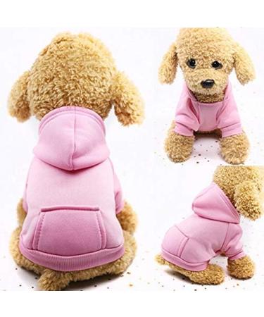 Buy Idepet Dog Hoodie | Cotton Warm Jacket for Small & Medium Dogs | Stylish Coats for Puppies & Chihuahuas | M Pink - Buy Online on GoSupps.com