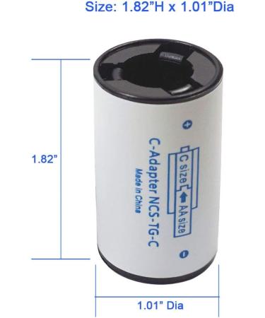 Buy MINCHEN Pack of 10 C Size Converter Cases | AA to C Battery Adaptor - S-C 04 | International Shipping Available - Buy Online on GoSupps.com
