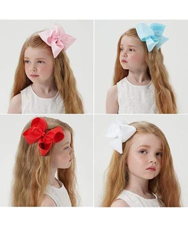 Hair Clips 6 Inch Big Grosgrain Ribbon Solid Hair Bows With Clips Girls Hair Clips Headwear Boutique Hair Accessories Blue Hair Clips (Size : 3) - Buy Online on GoSupps.com