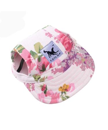 EGURS DOUS BASSEBALL HATES PEACE SUNBONNET SONNECTION DOUP DOUCH DOUCH for Small Medium and Large Dogs and Cats Flowers L