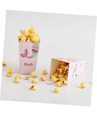 Zerodeko 12pcs Boxes Mermaid Chip Box Mermaid Popcorn and Chips Boxes Popcorn Cone Bags Cookie Container Popcorn Packing Boxes Popcorn Container Baking Boxes White Cardboard Paper Snack Box - Buy Online on GoSupps.com