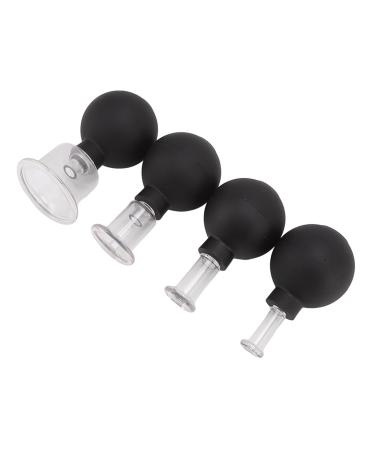 TYCIONG 4 Pieces Glass Fire Cupping Glass Cupping Set for Body Face Leg Arm Back Shoulder Muscle and Joint Pain