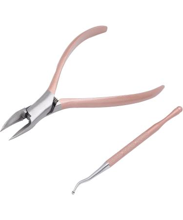 Verdant Touch Toenail Lifter Stainless Steel Toenail Nippers and Lifter Set Professional Ingrown Nail Pedicure Tools Rose Gold for Precision Nail Care - Buy Online on GoSupps.com