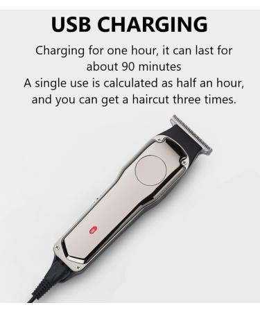 Pro Hair Clipper Fader for Men Oil Head Hair Trimmer Children Can Use Electric Clippers Modern Design Sense Rechargeable Razor Modern Silver - Buy Online on GoSupps.com