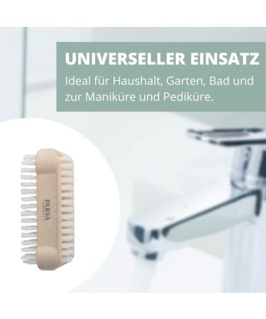 PARSA Beauty Nature Love Double-Sided Nail Brush - Hand Washing Brush in Beige | 1 Piece for Perfect Nail Care - Buy Online on GoSupps.com