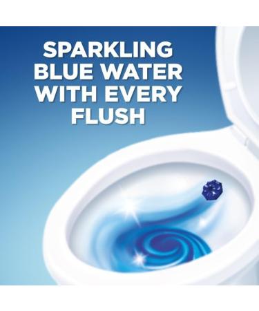 Duck Fresh Discs Blue Toilet Cleaner Twin Pack Refills Sanitising & Descaling Toilet Bowl Gel Kills Germs and Bacteria Colours Water Blue 72ml - Buy Online on GoSupps.com