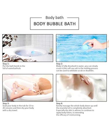 Handmade Moisturizing Bath Bombs with Aromatherapy - SPA Bubble Shower for Dry Skin - Bath Salt Enriched with Mineral Oil and Plant Essence - Perfect Gift for Kids and Women (Blue) - Buy Online on GoSupps.com
