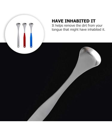 Healifty Adults Tongue Scraper 3pcs - Metal Tongue Cleaner for Bad Breath - Oral Care Beauty Tools - Buy Online on GoSupps.com
