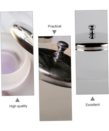 UKCOCO Gobelet Rond Verre pour Dissolvant Ongles avec Couvercle Acier Inoxydable Accessoire pour Manucure - Buy Online on GoSupps.com