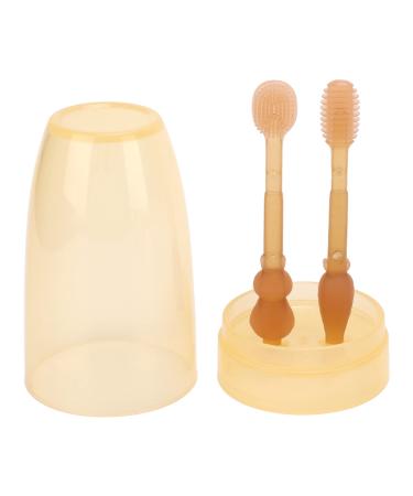 Soft Silicone Baby Toothbrush Kit Close Arrangement Oral Brush with Tongue Coating Brush for Toddlers