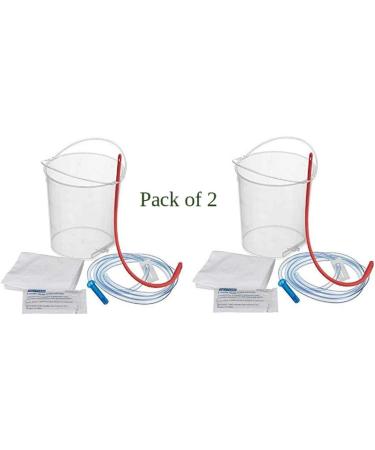 BPA-Free Enema Bucket with Reinforced Handles - Leak-Free Design | Pack of 2 - Buy Online on GoSupps.com
