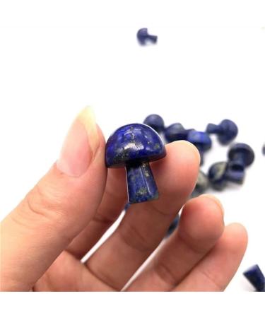 Home Decor Natural Crystal Rock Stone Blue Lapis Lazuli Mushroom for Christmas Decoration Gifts Gifts Natural Crystal Draw yuebang Stone Mineral Specimen Approx 2cm 2pcs