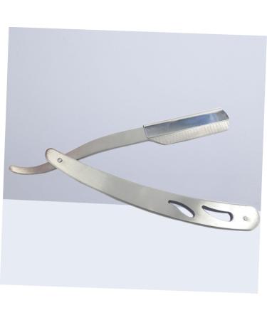 FRCOLOR 3pcs Stainless Steel Razor Blade Shaver - Old Fashioned Men's Shaving Tool with Rubber Handle | International Shipping - Buy Online on GoSupps.com