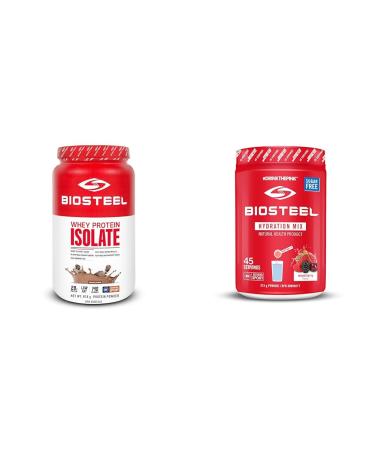 BioSteel Whey Protein Isolate Powder Grass-Fed and Non-GMO Post Workout Formula Chocolate & Hydration Mix Great Tasting Hydration with Zero Sugar and No Artificial Flavours or Preservatives