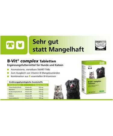 CP-Pharma B-Vit Complex Tablets for Dogs & Cats | 100 Tabs | Essential B Vitamin Supplement | Supports Health & Wellness - Buy Online on GoSupps.com