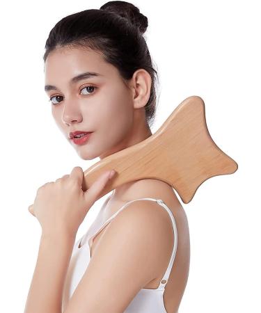 BOUNABAY GUA SHA SHalymphdrainage Massage Device - Wooden Gua Sha Tool for Body Back and Neck Therapy | Perfect Health & Household Care Set - Buy Online on GoSupps.com