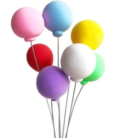 CiCy 24 Piece Colorful Balloon Cake Topper Clay Balloon Cake Picks Round Shape Balloons Dessert Cupcake Topper for Birthday Wedding Party Cake Decoration - Buy Online on GoSupps.com