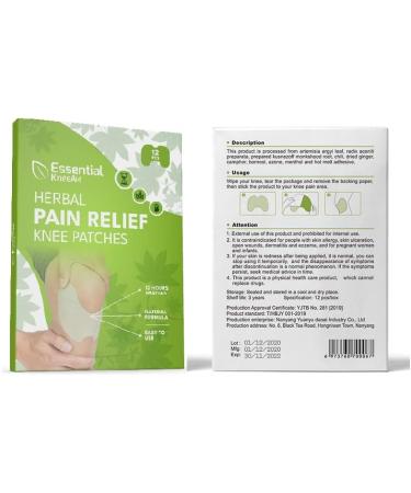 Essential Knee Aid - 12pcs/Box Knee Pain Relief Patch for Discomfort & Inflammation - Buy Online on GoSupps.com