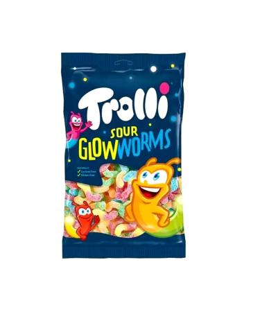 TROLLI Fruit Flavour Gummy Fruity Sweets Bags (Sour Glow Worms Bags 150g 1) - Buy Online on GoSupps.com