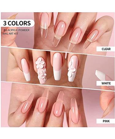 Warm Girl Complete Nail Art Kit - Acrylic Glitter Powder Liquid Tip Brush & Glue Set for Stunning Nail Designs | International Shipping Available - Buy Online on GoSupps.com