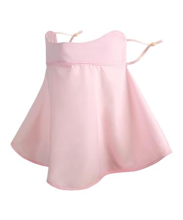 Facial cover for sun protection Sun Face Shield UV protection-light cooling face cover face-sun protection cover-sun protection neck cloth facial protection scarf with ear loop for it pink