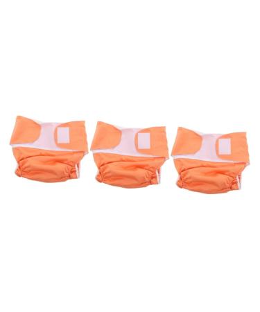 DOITOOL Underware 3pcs Briefs Man Women Reusable Underwear Cover Orange Surgery Adjustable Elastic Wraps Prostate Cloth Pant Adults Seniors Disabled Diaper Leakfree Leakproof Pants Adult Men Velcrow