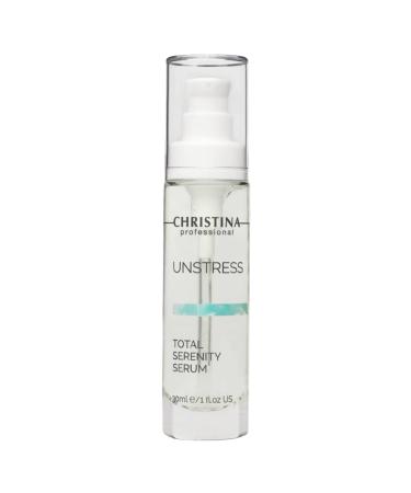 Christina Unstress Total Serenity Calming Serum for Face - 30ml - Instantly Relieves Reduces And Rebalances Stressed Skin - Soothing Serum for Combination Dry Normal Oily & Sensitive Skin Types.