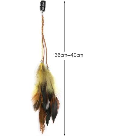 Binnan 6-Piece Colorful Feather Hair Extensions Clip - Boho Hair Accessories for Women - Buy Online on GoSupps.com