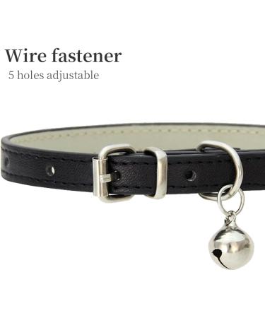 Pack of 2 Leather Cat Collars with Elastic Safety Belt - Ideal for Cats & Kittens | International Shipping Available - Buy Online on GoSupps.com