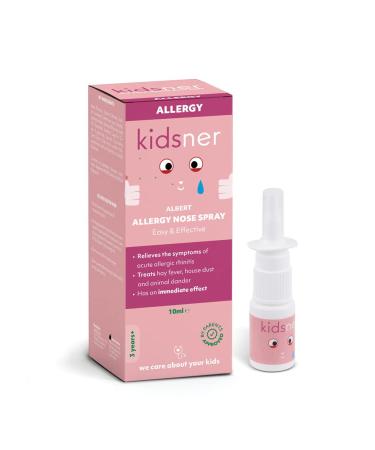 Kidsner | Albert - The Allergy Nose Spray | Relieves The Symptoms of Acute Allergic Rhinitis (Sneezing runny Nose or Nasal Congestion | Child Friendly | 10ml |
