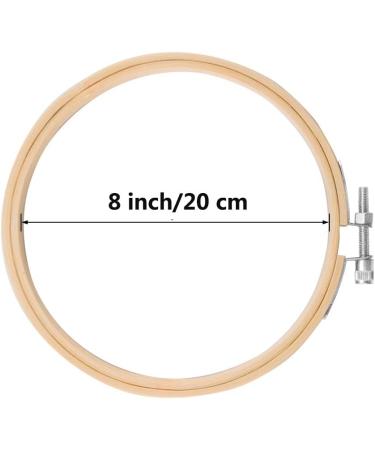 GIEMSON 8 Inch Round Embroidery Hoops - 12 Pack Bamboo Circle Cross Stitch Hoops for Art & Craft Sewing - Buy Online on GoSupps.com