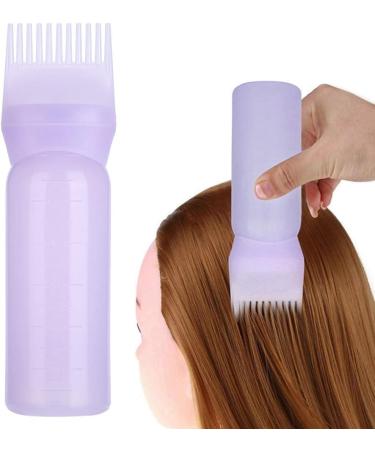 Root Comb Applicator Bottle for Hair Dye | Flaked Brush with Gradual Scale | Choose Your Color (Purple) - Buy Online on GoSupps.com