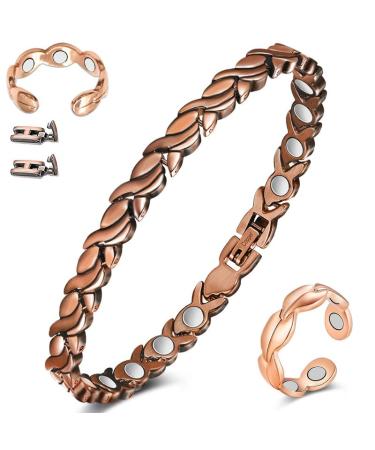 Cigmag lymphatic drainage copper for women women ultra -high magnets 99% pure copper adjustable with removal tool and gift box fishtail - Buy Online on GoSupps.com