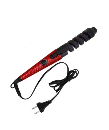 Curling Iron Wand | Portable Curling Iron Hair Straightener and Curler 2 in 1 Portable Automatic Hair Curler Wand for Long Short Hair Red US