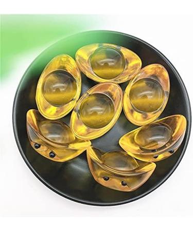 Natural Crystal Rough 1pc Cute Yellow Glass Glazed Carved Hedgehog Stone Gemstone Home Decorative Stones and Crystals - Buy Online on GoSupps.com