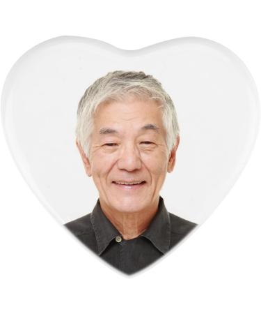 Qchomee Personalized Ceramic Photo Picture Frame Porcelain Portrait Plaque for Headstone Graves Indoor Monument Ornament Color Oval Memorial Tile Dad Mam Pet Dog Cat Heart-shaped - 5x4.7in - Buy Online on GoSupps.com