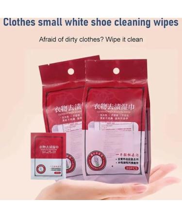 Stain Removal Wet Wipes Clothing Stain Removal Wet Wipes Individual Wrapped Cleaning Wipes for Clothes Wash Powerful Stain and Oil Stain Removal Portable Fast Stain Remover (2pcs) - Buy Online on GoSupps.com
