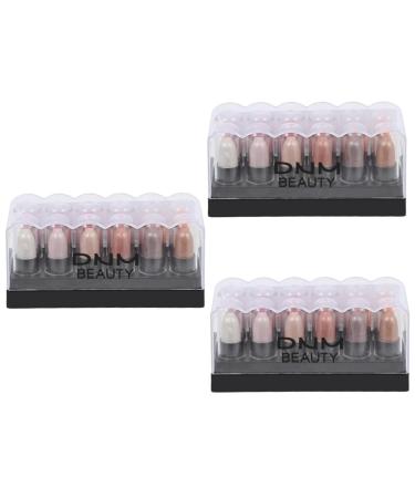 Balacoo 3 Boxes 12 Shadow Box Pencil Eyeshadow Stick Eyeshadow Makeup Kit Lasting Eyeshadow Stick 1 count (Pack of 1) As Shownx3pcs