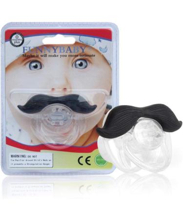 L sgos Mustache Pacifier Set | 3 BPA-Free Silicone Pacifiers for Newborns | Sweet Gentleman Gift - Buy Online on GoSupps.com