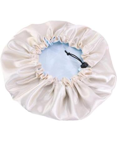 Satin Silk Bonnet for Sleeping - Blue & Beige, Afro Black and Curly Hair - Buy Online on GoSupps.com