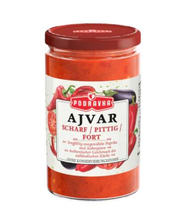 Pufai Ajvar spicy glass vegetable sauce a delicious side dish traditional sauce 350g