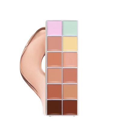 Patifirst Colored Concealer | 12 Shades Palette with Creamy Texture and Easy Blending | High Coverage Concealer Cream for Women and Teens